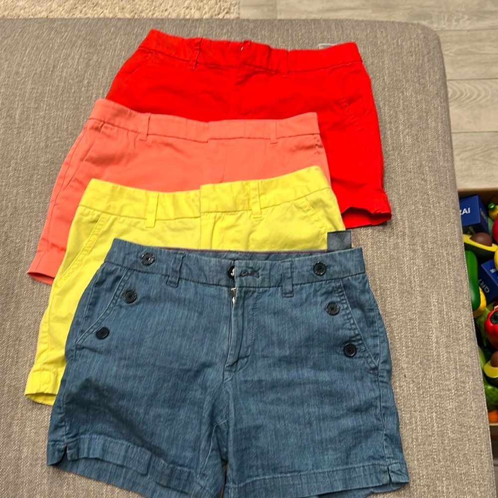 Tommy Hilfiger shorts size 0, Banana republic shorts size P00, mid rise
